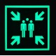 Photoluminescent Assembly Point Sign E007