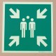 Photoluminescent Assembly Point Sign E007